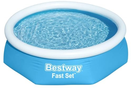 Bestway Fast Set Aufstellpool-Set mit Filterpumpe Ø 244 x 61 cm, blau, rund