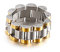 AMDXD Herren Ringe aus Edelstahl, Uhrarmband Form Klassisch Ringe Vertrauensring Punk Rock Biker Punk Rock Herren-Accessoires Gr.57 (18.1), Silber Gold