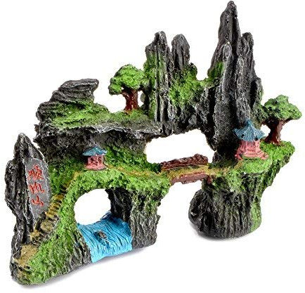 Toolzia Aquarium Rockery Ornament Large Fish Tank Ornament Fish Tank Gate Rocks View Artificial Mountain Scenery Decorations