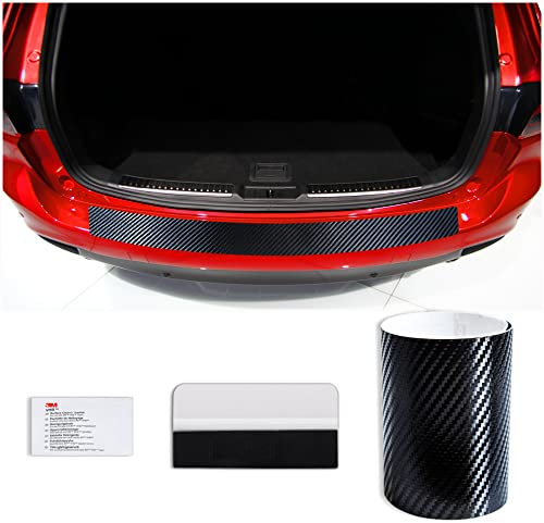 teileplus24 OL179 Ladekantenschutz Folie kompatibel mit Opel Mokka B 2021- Profi-Rakel, Farbe:Carbon-Look