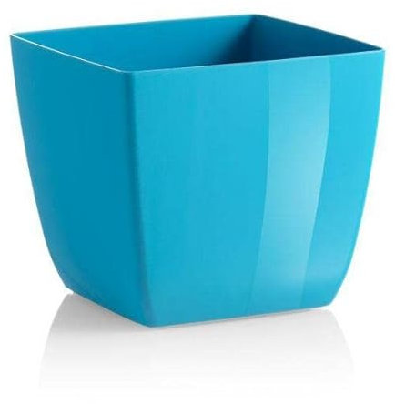 Decor Space Vaso quadrato da esterno Color Santiago per piante e fiori (13 cm, Turchese)