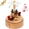 LONEEDY Holz Spieluhr Weihnachten Schneeflocke Dekoration Elch Custom Exklusives Spielzeug Geschenke für Jungen und Mädchen Rotation Handwerk (Burlywood)