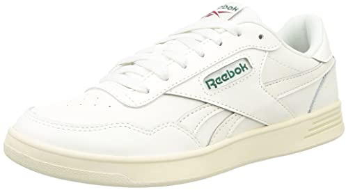 Reebok Court Advance, Sneaker Unisex-Adulto, Chalk/DRKGRN/FLASRD, 37.5 EU