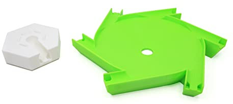 TracksCreations Mega Kreisel für Kugelkreislauf, Gravitrax-kompatibel (6 ingänge)