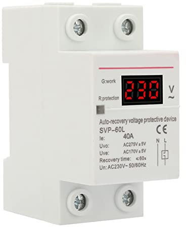 230V 40A and Under Voltage Device with Auto Recovery Home Protector and Under Voltage DIN Rail Mount
