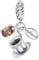 NINGAN Colgante de encanto de pulsera de plata esterlina Diseño original de la taza de café Colgante de joyas de