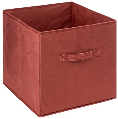 Five - Boîte de Rangement en Velours Terracotta 31 x 31 x 31 cm