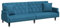 vidaXL Schlafsofa mit Armlehnen, Sofa mit verstellbaren Rückenlehnen, Couch für Wohnzimmer, Schlafcouch Bettsofa Sofabett, Blau Samt