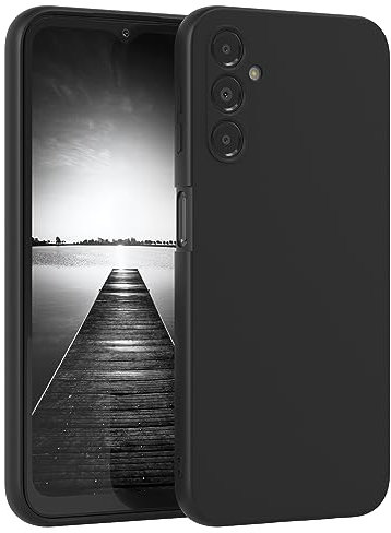 EAZY CASE - Silikonhülle für Samsung Galaxy A14 5G Hülle Silikon Case Schwarz stoßfeste Handyhülle Galaxy A14 5G Schutzhülle mit Kameraschutz Dünn Premium Schutz Cover TPU Phone Bumper in Schwarz Matt