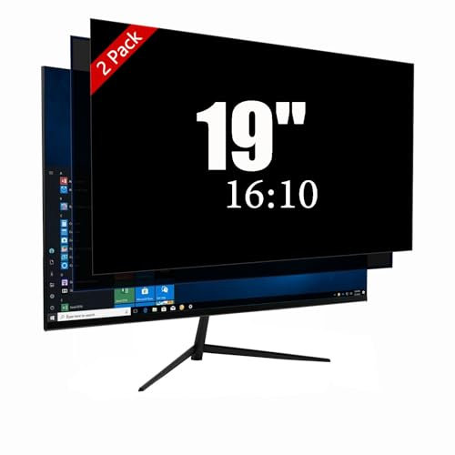 19 Inch Privacy Screen for Monitor with 16:10 Widescreen Monitor [2 Pack] , Anti [Blue Light Screen Protector - Anti-Glare - Anti-Scratch Protector Film for Data confidentiality Privacy Shield