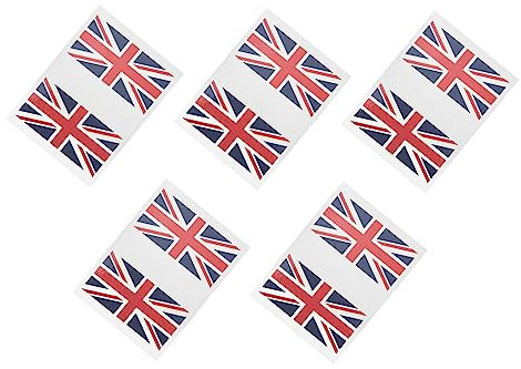 BESPORTBLE Fußball- 5er-pack England-flaggen-tattoos Nationalflagge Sportfan-gesichtsaufkleber Einzigartiges Design