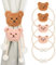 Sumotia 4 Stück Vorhang Raffhalter, Cartoon Bär Gardinenclips Raffhalter Seil, Niedliche Bär Vorhanghalter, Gardinen Raffhalter Haken Ringe für Haus Kinderzimmer Dekoration, DE-0291-004
