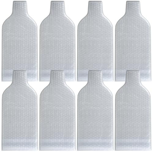 Gatphy 8PCS Wine Protector Bags for Travel Reusable Double Inner Bubble Wrap Wine Sleeves 7x19 Inch Leak Proof Bottle Bags Packing for Beverage Glass Bottle Airplane Travel Transport (2 Set)