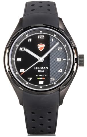 Locman Herrenuhr Solo Tempo trendy Code D122K01S-BKBKWHSRK, Armband