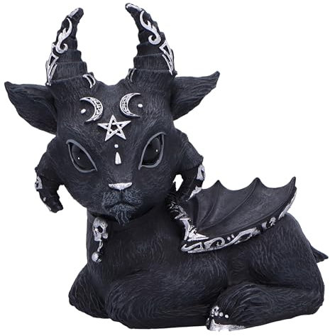 Nemesis Now Baal Figur 9 cm Harz Kult Cuties Sammlerstück Baal Ziege Fledermaus Figur Gruselig entzückende okkulte Ziege Gruselige Ziege Geschenk aus feinstem Harz fachmännisch handbemalt