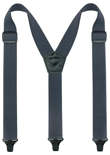 JEMYGINS Herren Outdoor Hosenträger Y-Typ längenverstellbar mit robusten Kunststoffschnallen Stahlblau