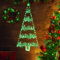 Geemoo Weihnachtsbeleuchtung Außen Batterie, 81cm Weihnachtsbaum Leiter Lichterkette mit Lametta Girlande, Timer, 8 Modi, Grün Fensterlicht für Innen, Fenster, Party, Hochzeit, Tür, Weihnachtsdeko
