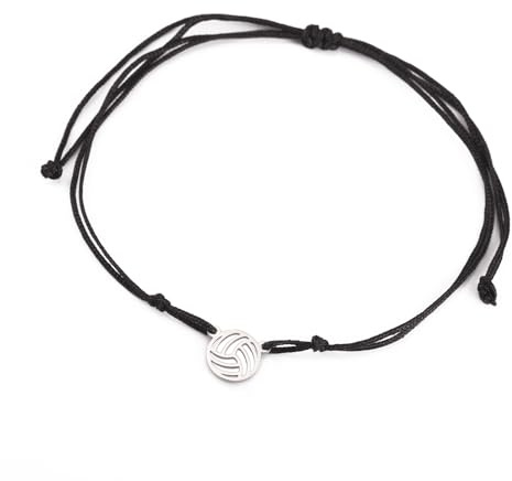 TEAMER Volleyball Armband Zartes Volleyball Wachsseil Armband Edelstahl Mode Sport Ball Schmuck Athlet Trainer Volleyball Liebhaber