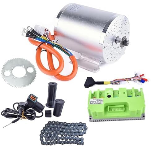 Kunray Electric Scooter Motor Kit 72V 3000W Brushless DC Motor with Temperature Sensing Max 6700RPM DC Permanent Magnet Brushless Motor Brushless Motor Controller Kit for Scooter Go Kart