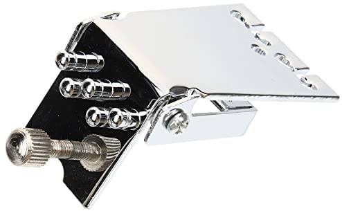 Metall Banjo Saitenhalter mit Zubehör 5-saitiger in Silber | Passend für Banjo Liebhaber, Einfach zu Montieren, Leicht zu Reinigen, Wertet das Instrument Optisch