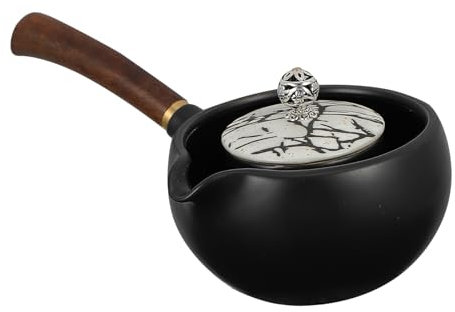 COLLBATH Keramik Teekanne Mit Langem Anti-Scald Griff Praktischer Wasserkocher Für Küche Und Zuhause Leichter Tragbarer Kessel Für Tee Kaffee Und Vielseitige Haushaltsnutzung