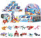 LURNODY Lot de 12 Collection sur Le Thème des Animaux Jouets de Construction, Mini Blocs de Construction en Forme d'animaux,Cadeau Cadeaux Fête Anniversaire Enfant Convient aux de 5 Ans et Plus