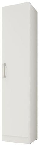 ACTUAL DIFFUSION Armoire 1 Porte Blanche Mutifonctions 4 Niches L 35 H 160.6 P 31.5 cm