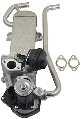 Flynsu Válvula EGR y Enfriador Compatible con P0l0 Ibi-za T0led0 Fa-bia Ra-pid R00mster A1 1.6TDI 2.0TDI 8XA 6J5 542 NH1 6R 03L131512BA 03L131512AS