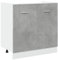 Toshilian Meuble Bas de Cuisine, Armoire Rangement de Cuisine Armoire de Plancher d'évier Gris béton 80x46x81,5 cm