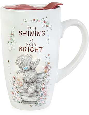 Me to You Tatty Teddy Ceramic Travel Mug with Inspirational Quote - Keep Shining & Smile Bright