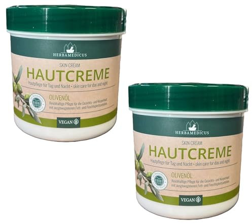 2er Pack. Herbamedicus Olivenöl Feuchtigkeit Tag Nacht Creme, 2 x 250 ml