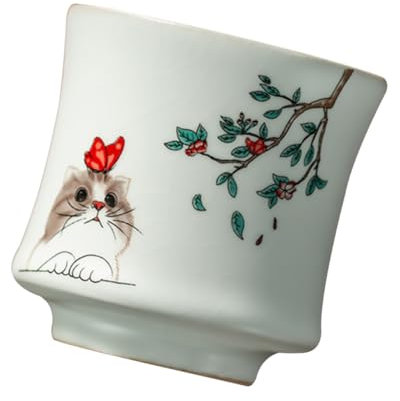 Ciieeo Taza De Té De Cerámica Chino Vajilla Duradera Hogar Práctica Para Uso Diario