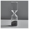BDSHGRDH minuteur de Sable， Hourglass Timer,Glass Sandglass Timer Home Desk Decor Kithchen Cooking Countdown,Black(Black,10 Minutes)