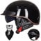 EBAYIN Half Helmet Open-Face Helmet Brain - Cap Cruiser Chopper Scooter Pilot Jet Helmet DOT+ECE Certified Personality Retro Harley Motorcycle Helmet(J,M=(57~58cm))