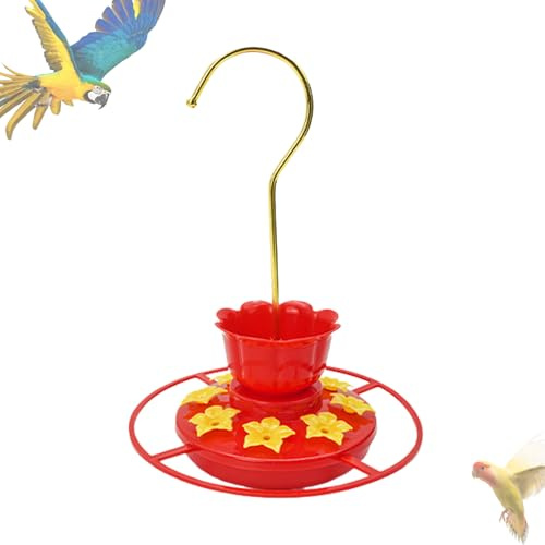 S für Kolibris im Freien, Futterstation mit 8 Anschlüssen gegen Ameisen und , für Garten, Balkon, Terrasse, Outdoor, Vogelanziehung