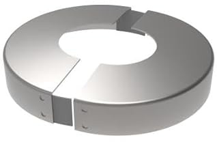 Innbee Abdeckrosette Ø 103 mm/Ø 42,4 mm geteilt Edelstahl Abdeckung Rohr Rosette Pfosten Reling Blende Geländer Balkon Schraubenabdeckung Pfostenrohr geschliffen K320 V4A