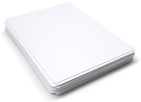 Show-me - A4 Mini Whiteboards | Plain Drywipe Boards | Lightweight 0.5mm Super-Flexible Design | Portable Classroom and Study Essential for School Use, Pack of 35