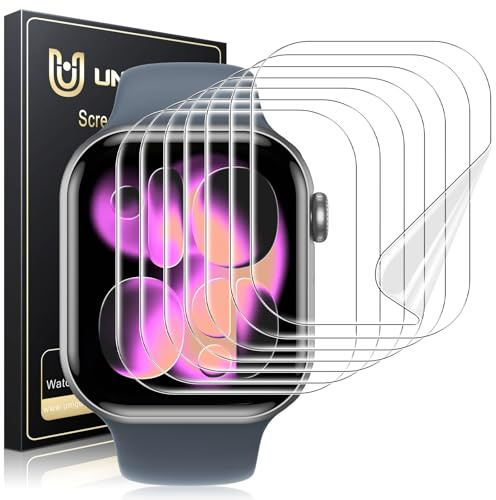 UniqueMe für Apple Watch Series 11 42 mm Schutzfolie - 8 Stück Folie | Flexible TPU für Apple Watch 42mm Displayschutz, Blasenfreie, Weich HD Klar Folie, Volle Abdeckung Screen Protector