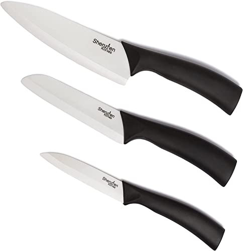 Shenzhen Knives Ceramic Knife Set - 3-piece (16.5cm Chef's, 12.5cm Slicing & 10.2cm Paring)