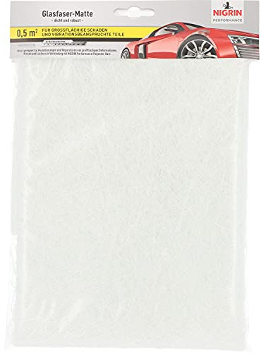 NIGRIN Glasfasermatte 0.5 qm, besonders für großflächige Schäden, dicht und robust, 1 Stück