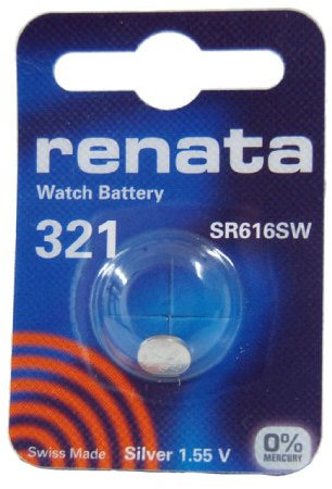 Renata Uhren-Batterie 321, SR616SW, Silver 1.55 V, 1er