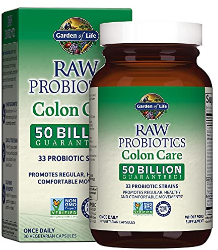 Garden of Life Raw Probiotics, Colon Care, 30 Veggie Caps, 1 Units