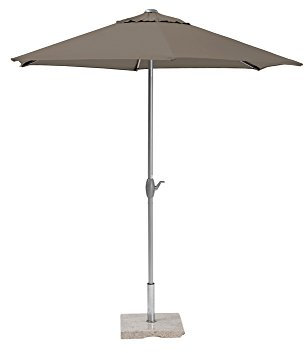 Kettler Kurbelschirm Rund 300 cm Easy-Allround 0106042-0400 Sonnenschirme Silber/taupe Aluminium/Polyester H ca. 260 cm
