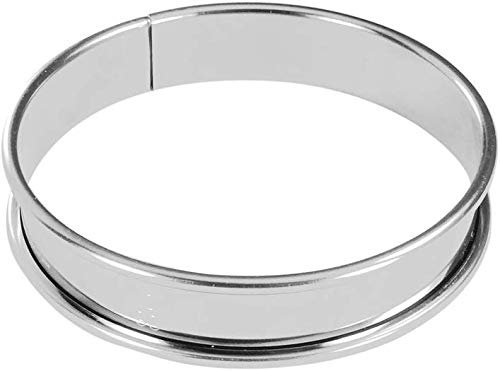 Cercle inox à tarte individuel (par 10) (ø 8 cm haut 1.6 cm)