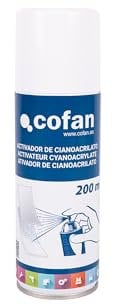 Cofan Activador de cianoacrilato 210 ml | Ideal en superficies porosas | Unir de forma sencilla y firme pequeñas partes sensibles