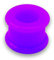 Soul-Cats 1 Flesh Tunnel Silikon Double Flared Stern Neon Ear Tube, Größe: 26 mm, Farbe: lila