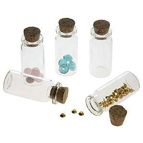 Accessoires création fiole Bijoux en Verre Lot de 5 40 x 22 mm
