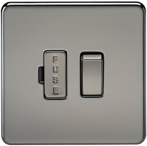 Knightsbridge SF6300BN Screwless 13 A Switched Fused Spur Unit, Black Nickel