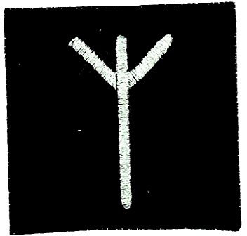 Patch/Aufnäher, bestickt, zum Aufbügeln, Motiv: Wikinger Runen, Elch, Magie, Odin