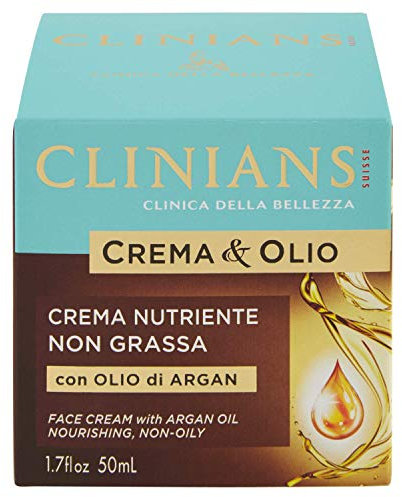 CLINIANS | Crema Nutriente Non Grassa, Crema&Olio, Dermatologicamente Testato, Made in Italy, 50 ml